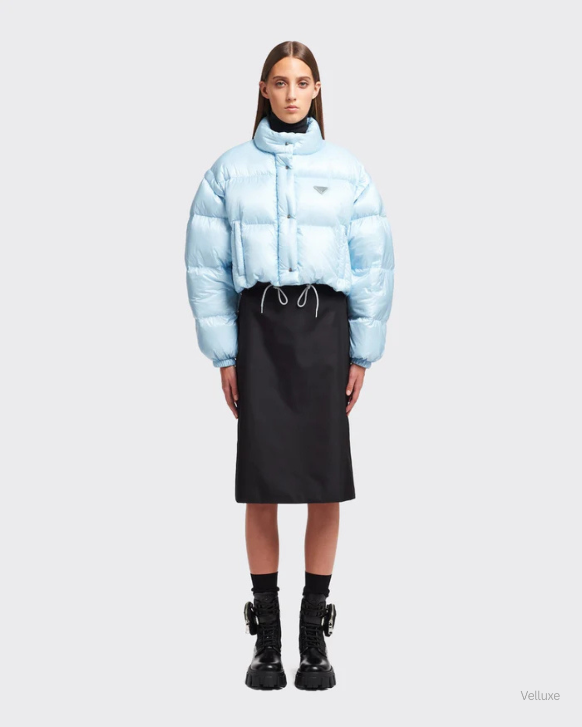 PRADA LIGHT RE-NYLON HOODED PUFFER JACKET