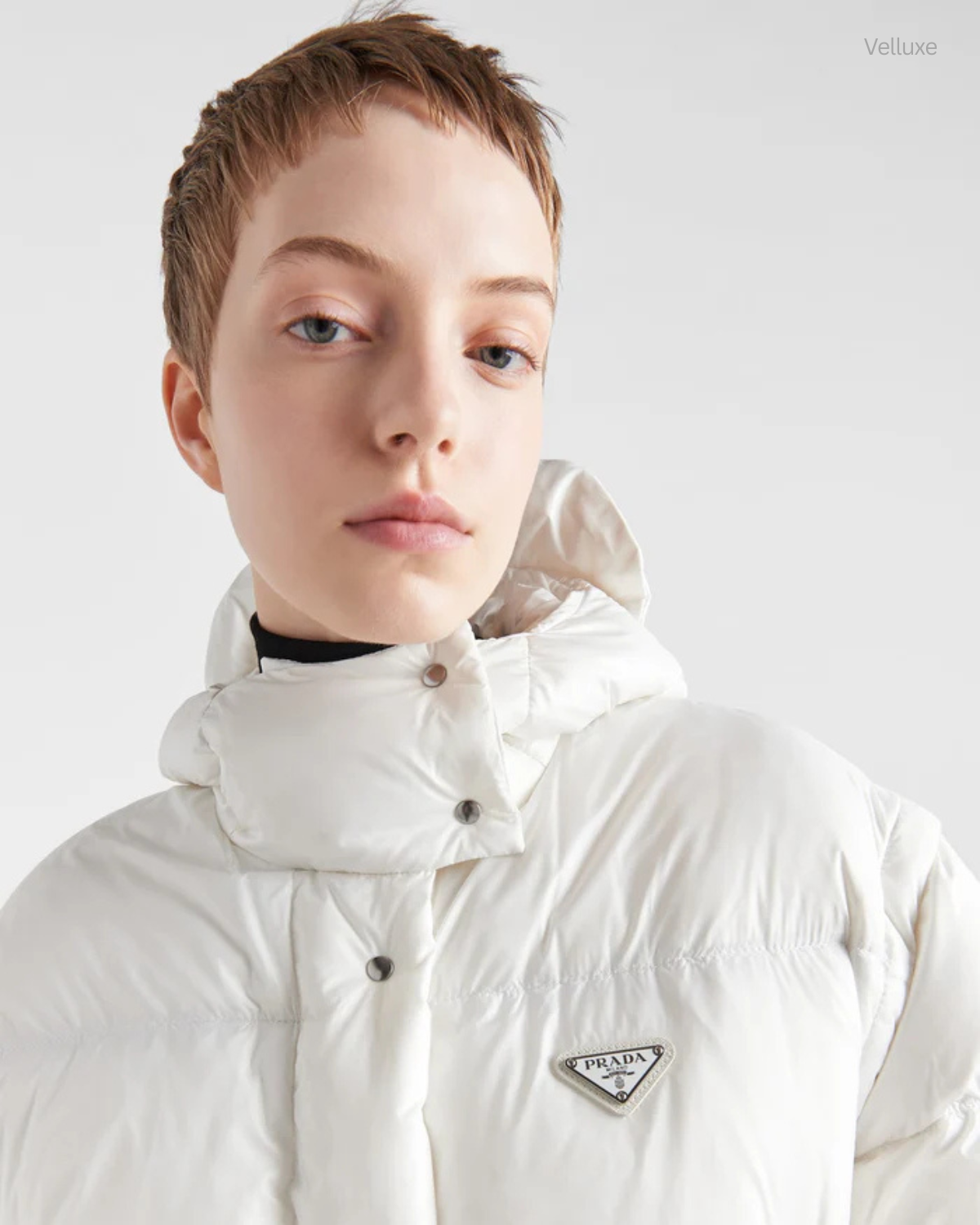 PRADA LIGHT RE-NYLON HOODED PUFFER JACKET
