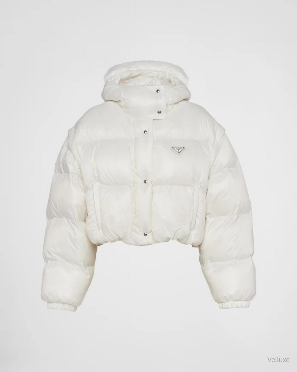 PRADA LIGHT RE-NYLON HOODED PUFFER JACKET